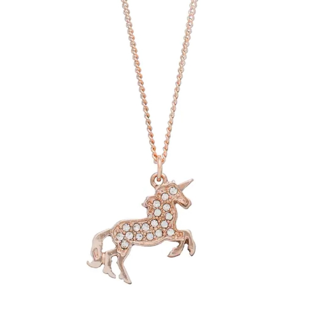 LC Lauren Conrad Rose Gold Unicorn Necklace